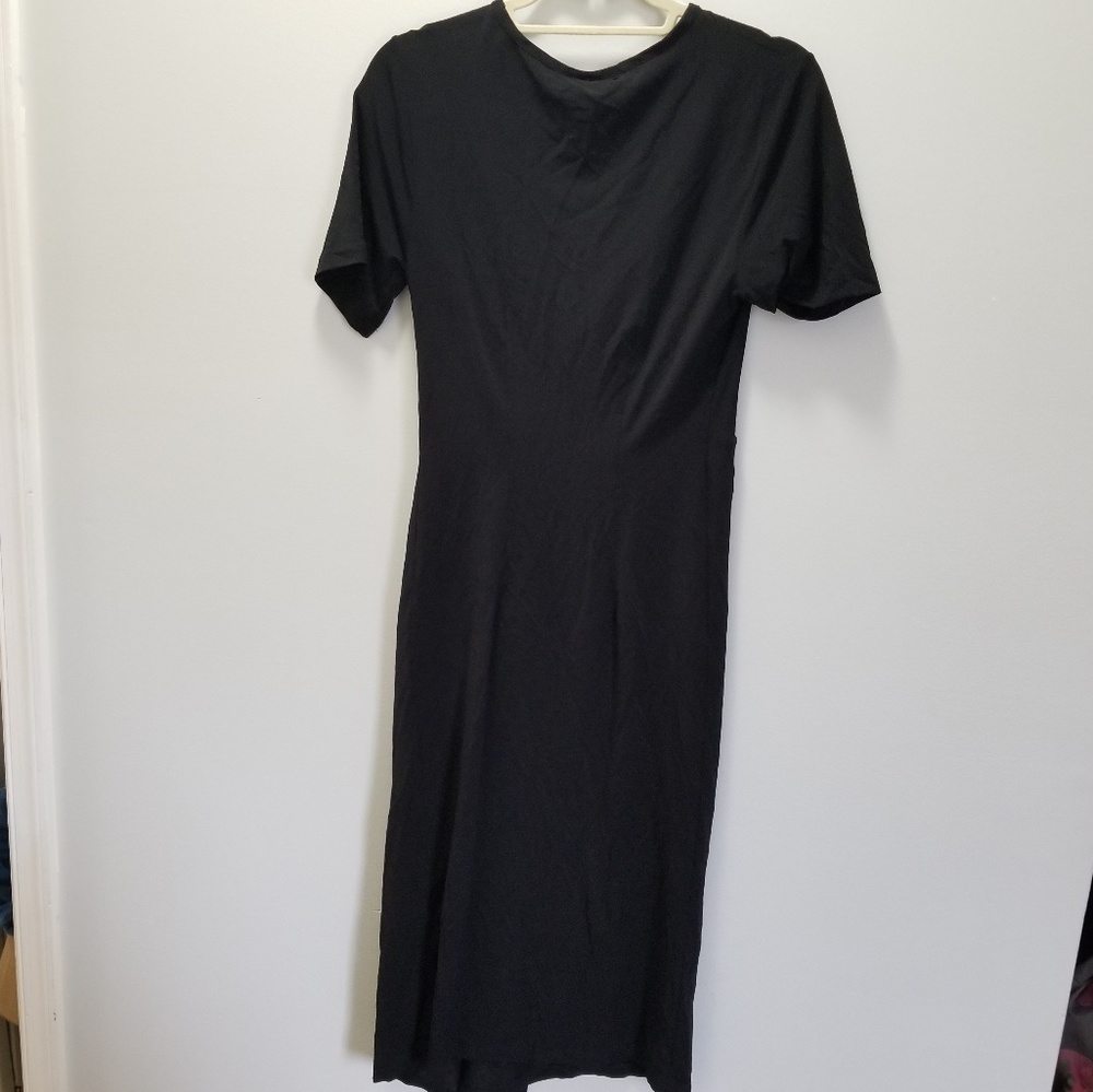 NWT Black H&M Midi Dress with Slit - Picture 6 of 6